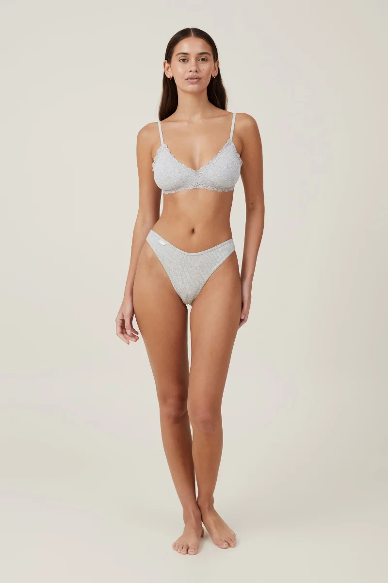 COTTON ON BODY Áo Bra Nữ-Organic Cotton Lace Triangle Padded Bralette