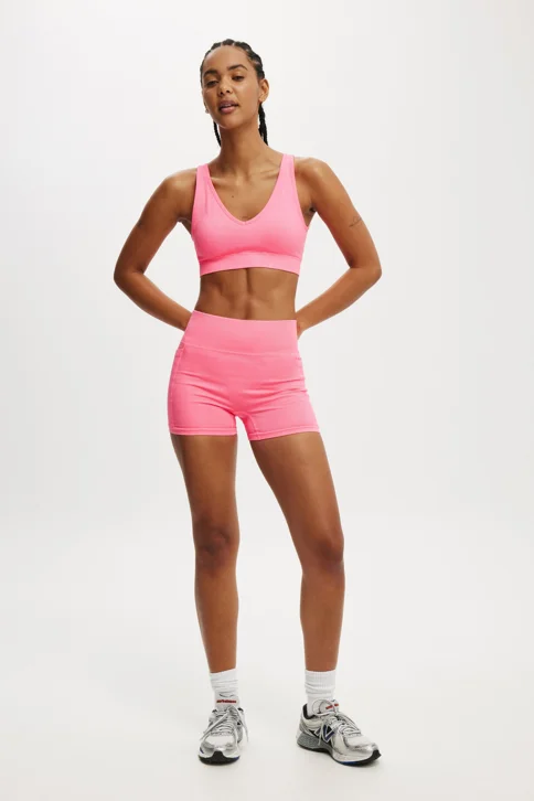 COTTON ON BODY Quần Thun Ngắn Thể Thao Nữ-Seamless Pocket Shortie Short
