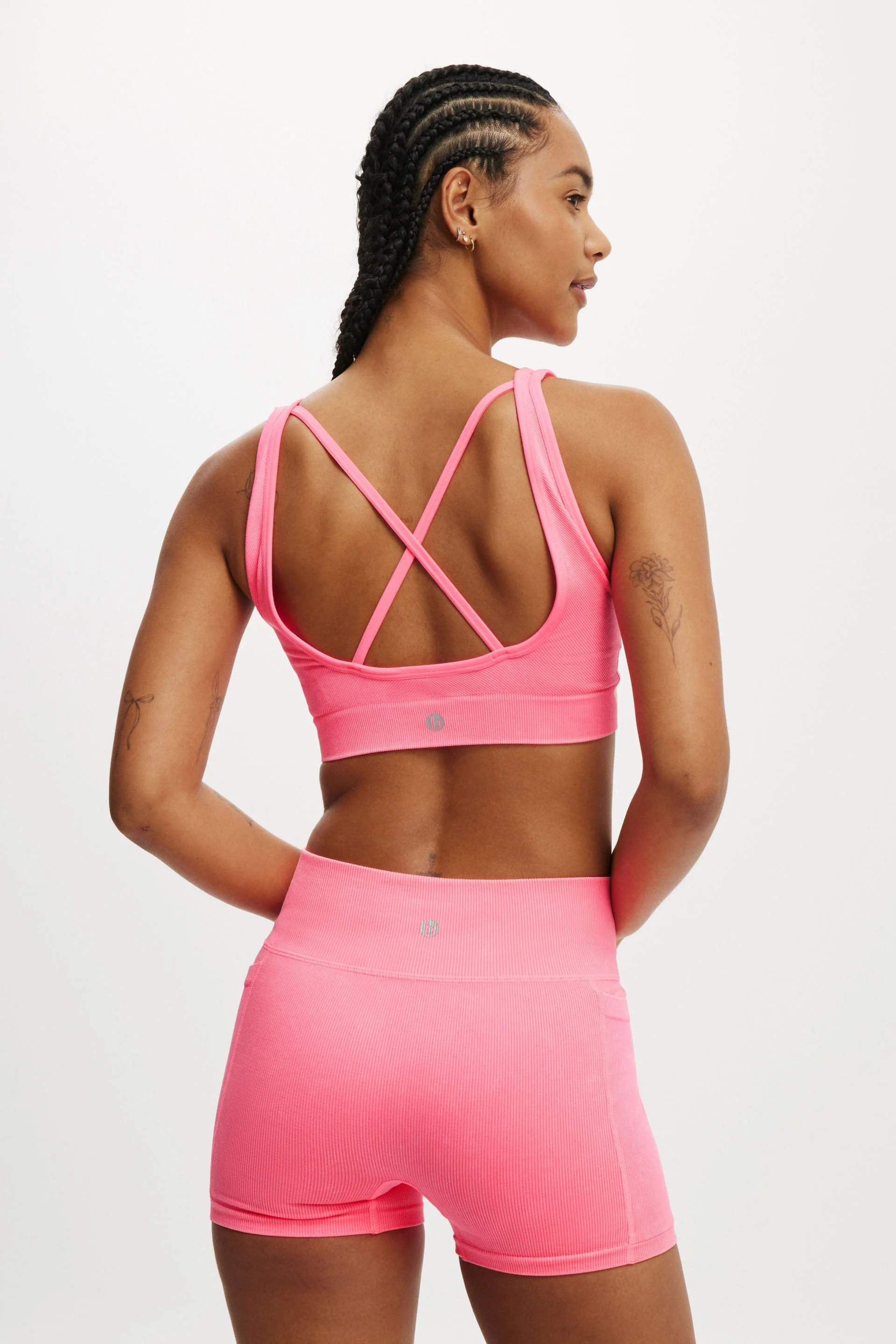 COTTON ON BODY Quần Thun Ngắn Thể Thao Nữ-Seamless Pocket Shortie Short
