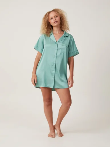 COTTON ON BODY Đầm Sơ Mi Mặc Nhà Nữ - Staycay Satin Sleep Nightie