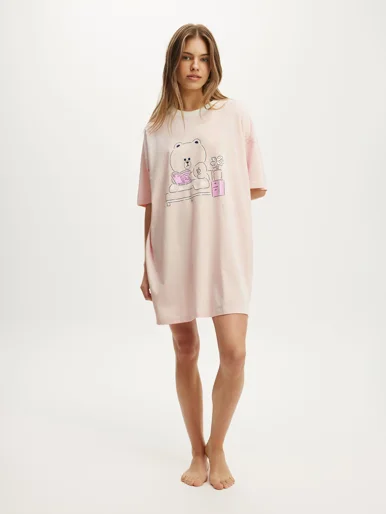 COTTON ON BODY Áo Thun Có Họa Tiết Nữ-90S Graphic T-Shirt Nightie