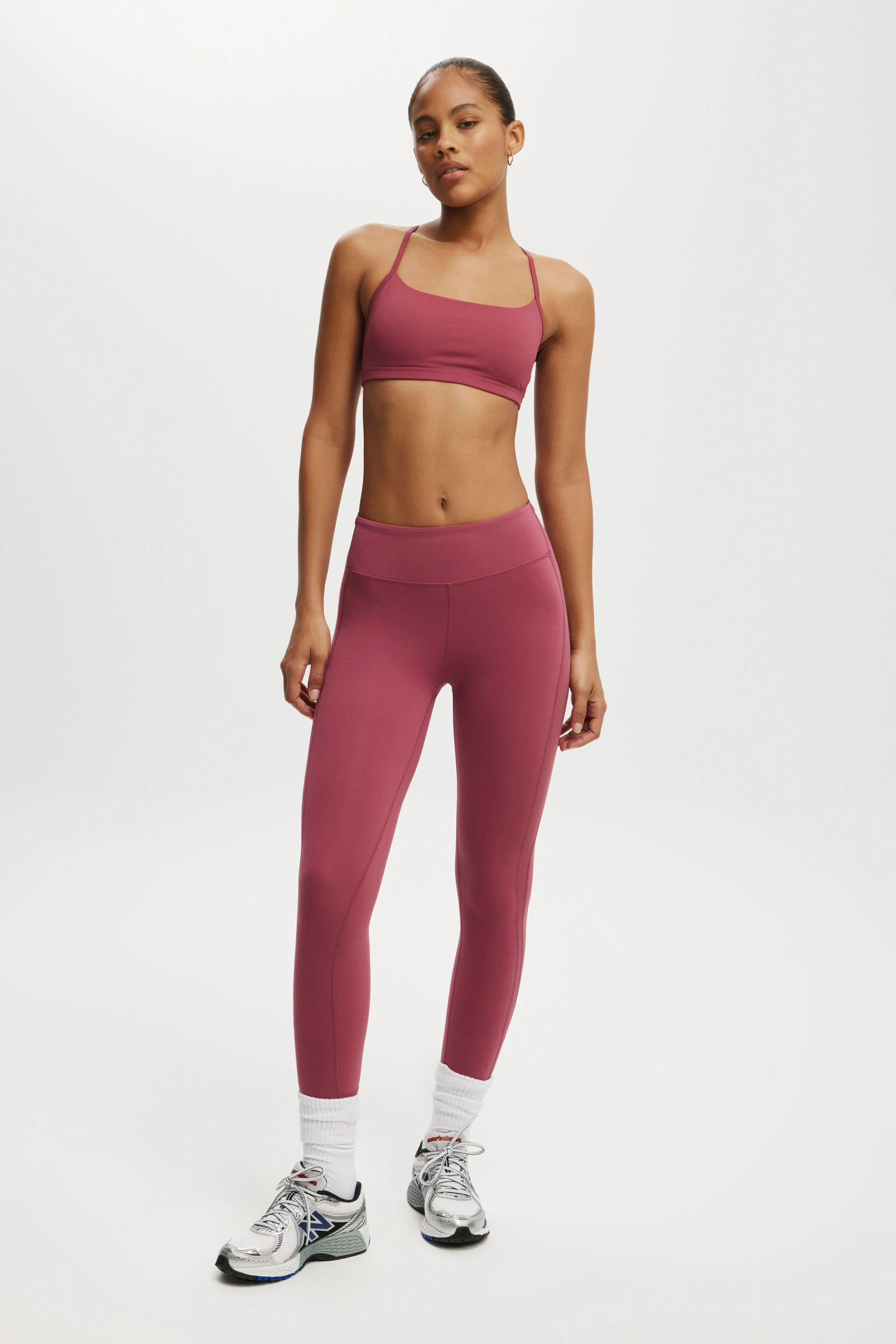 COTTON ON BODY Quần Thun Bó Thể Thao Nữ-Ultra Luxe Mesh Panel 7/8 Tight- Asia Fit
