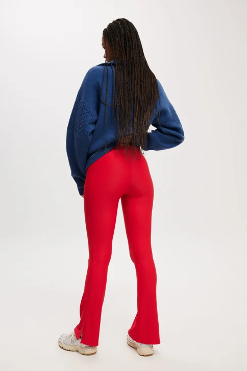 COTTON:ON BODY Quần Ống Loe Dài Nữ-Fleece Lined Split Leg Flare