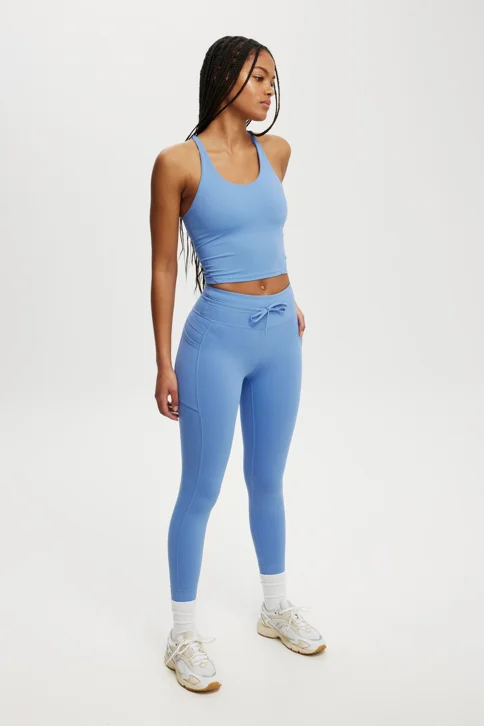COTTON ON BODY Quần Thun Bó Thể Thao Nữ-Ultimate Run Rib 7/8 Tight- Asia Fit