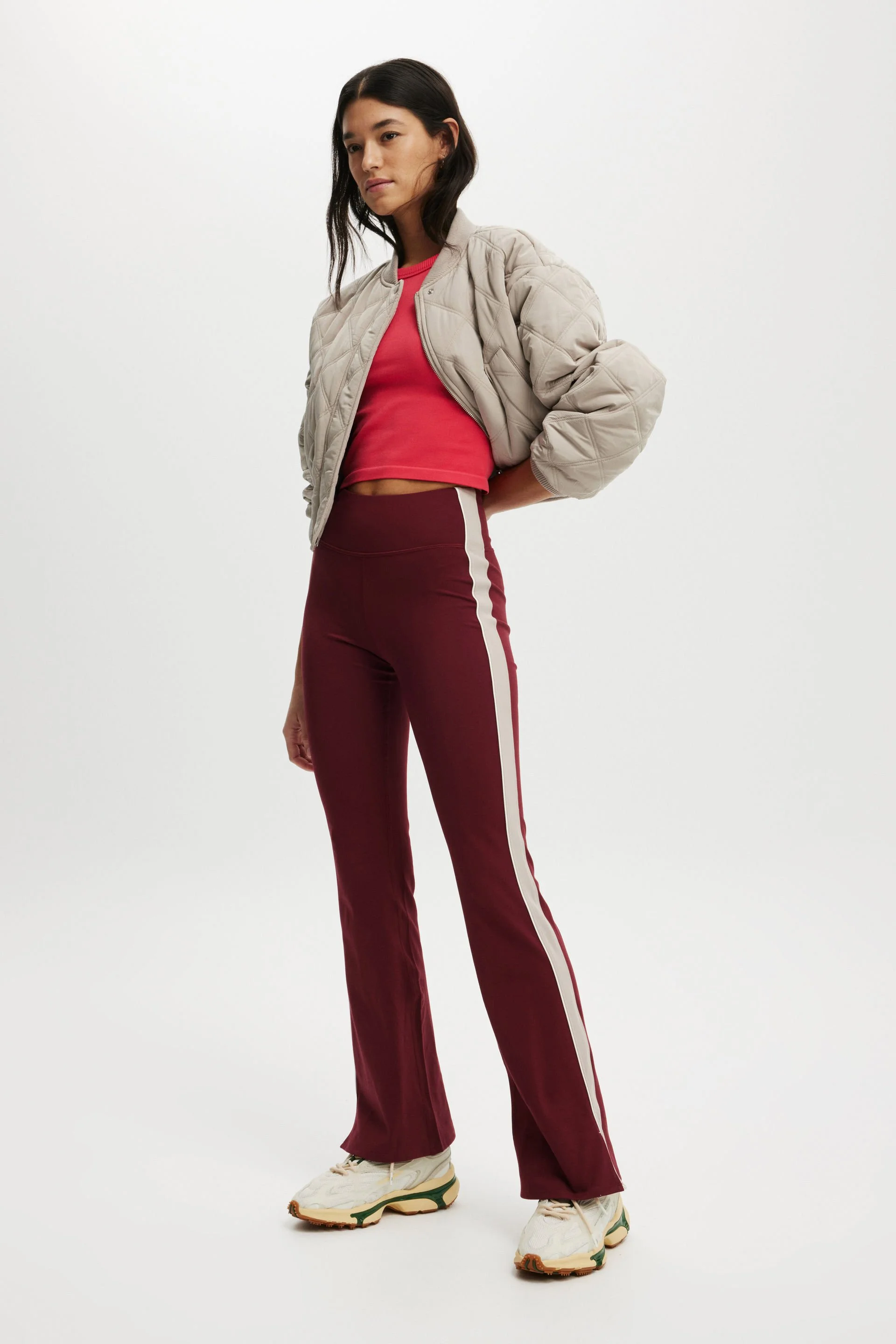 COTTON ON BODY Quần Thun Dài Nữ-Ultra Soft Track Flare Asia Fit