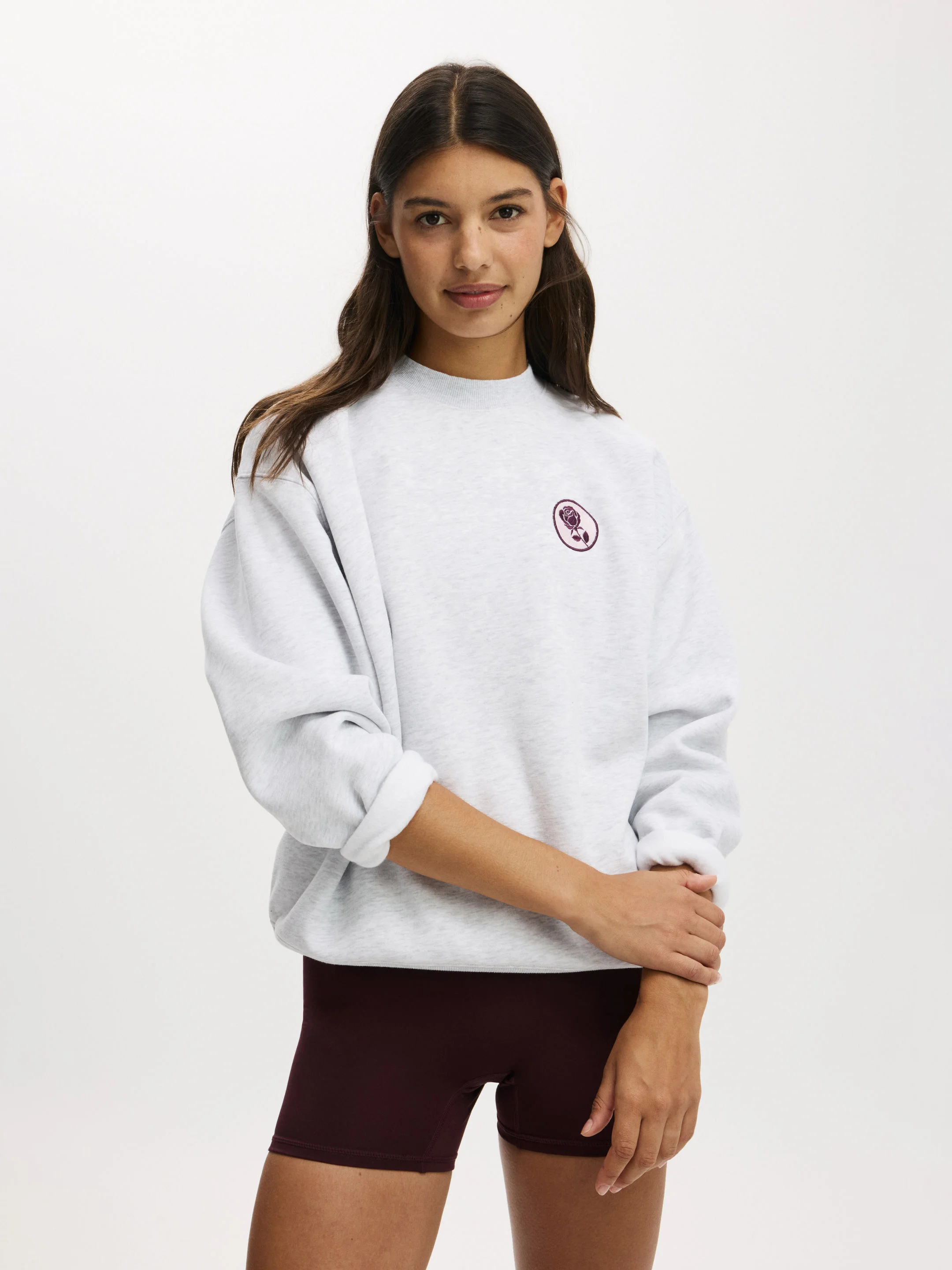 COTTON ON BODY Áo Chui Đầu Dài Tay Nữ - Plush Graphic Crew Sweatshirt