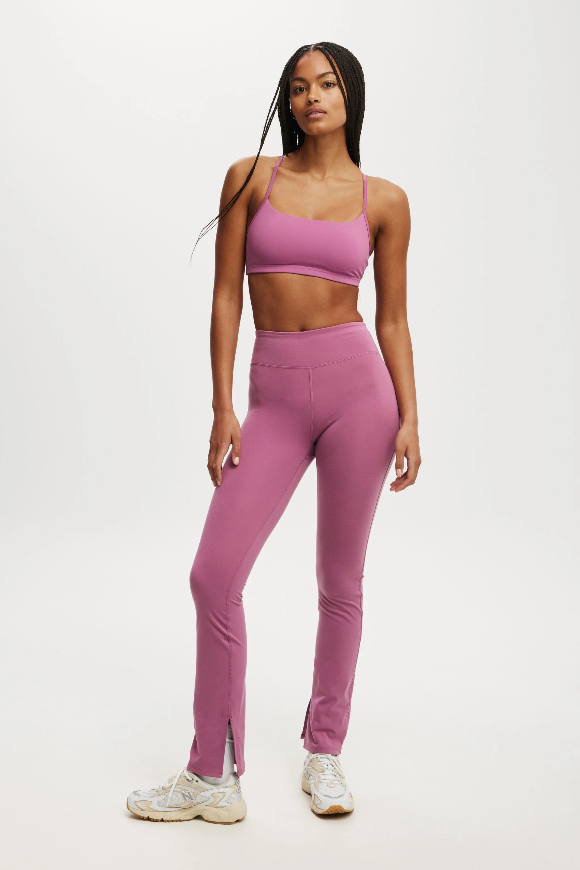 COTTON ON BODY Quần Thun Bó Thể Thao Nữ-Ultra Soft Split Straight Leg- Asia Fit