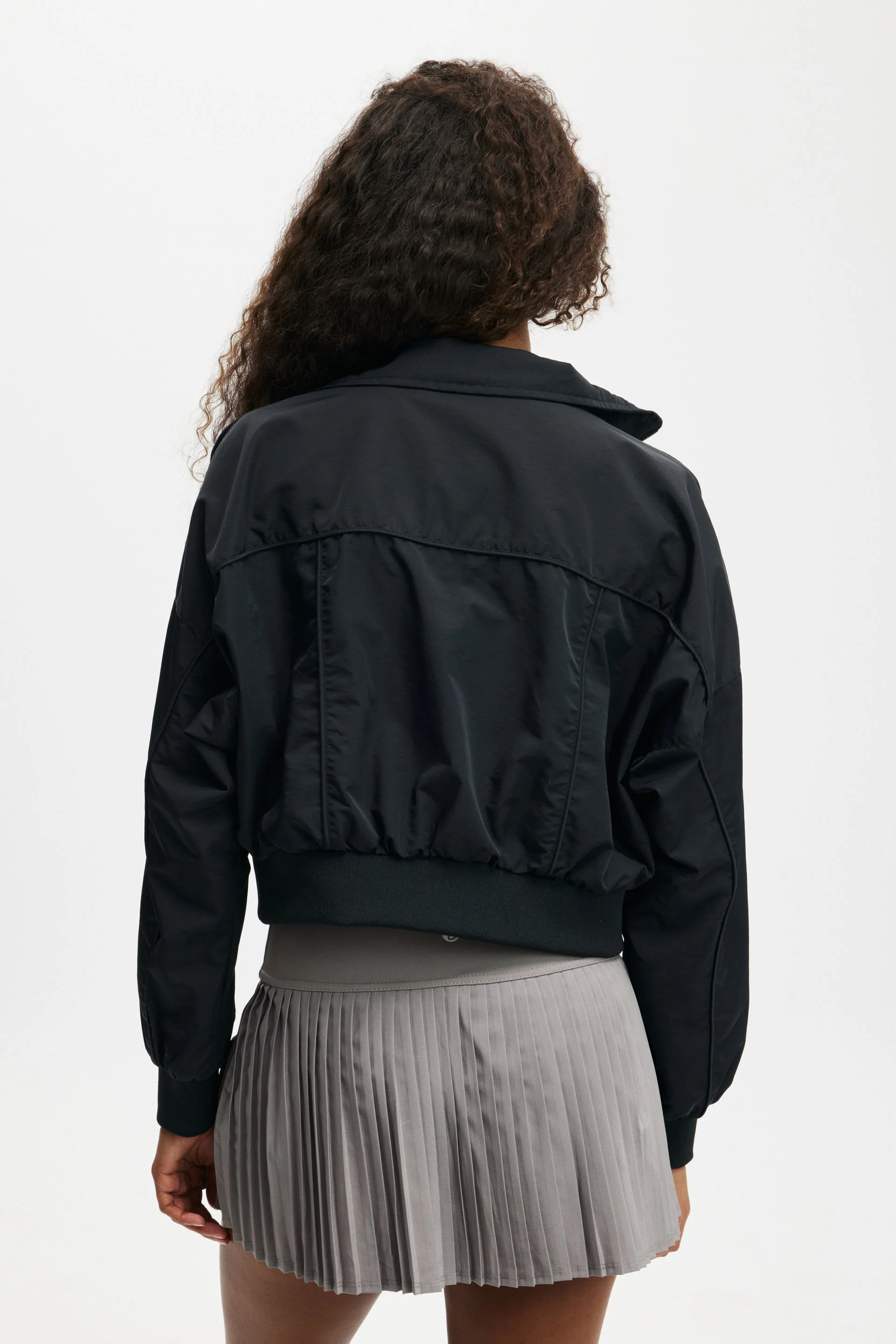 COTTON:ON BODY Áo Khoác Dài Tay Nữ-Baseline Cropped Rib Panelled Anorak