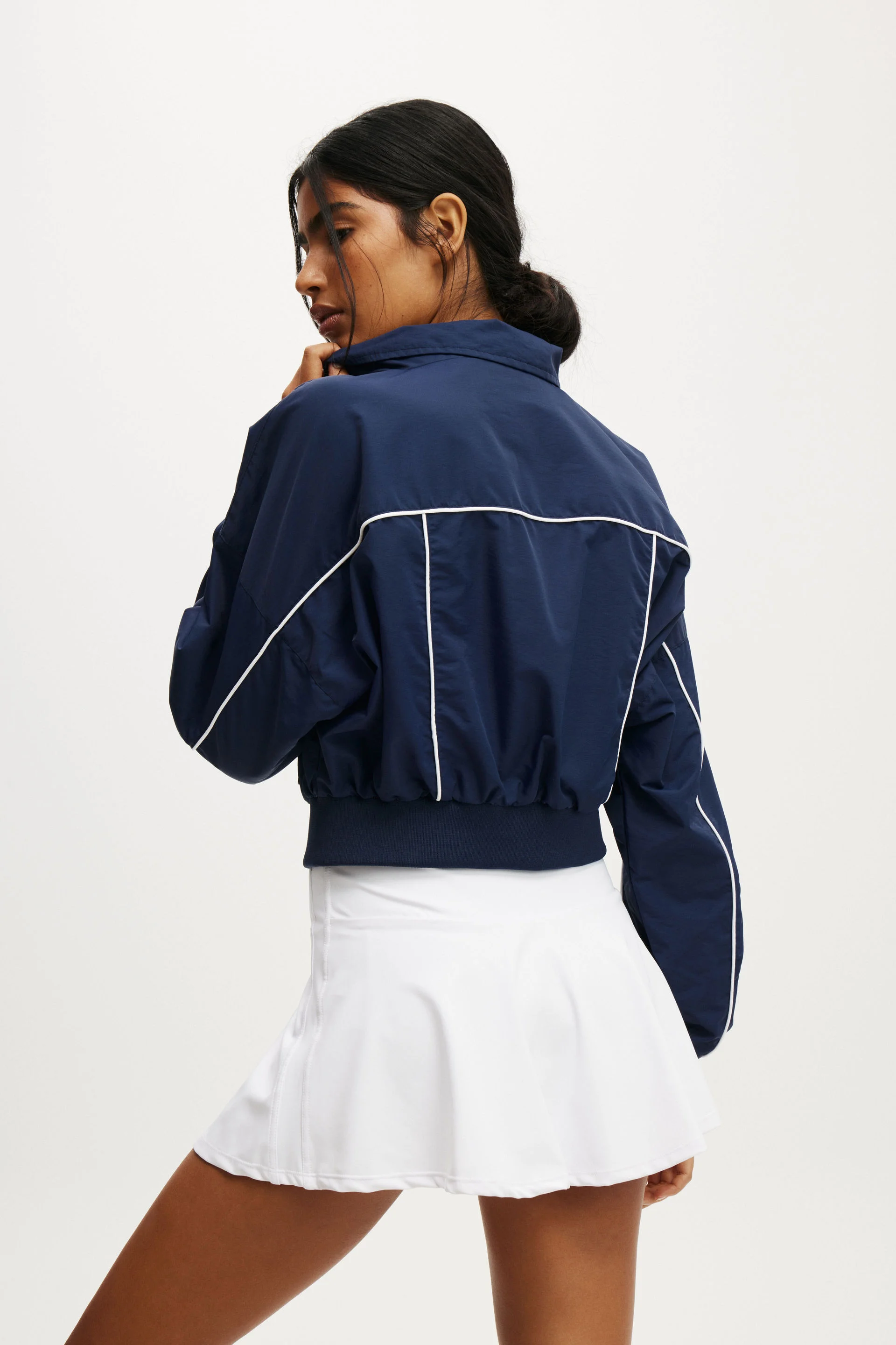 COTTON ON BODY Áo Khoác Dài Tay Nữ-Baseline Cropped Rib Panelled Anorak