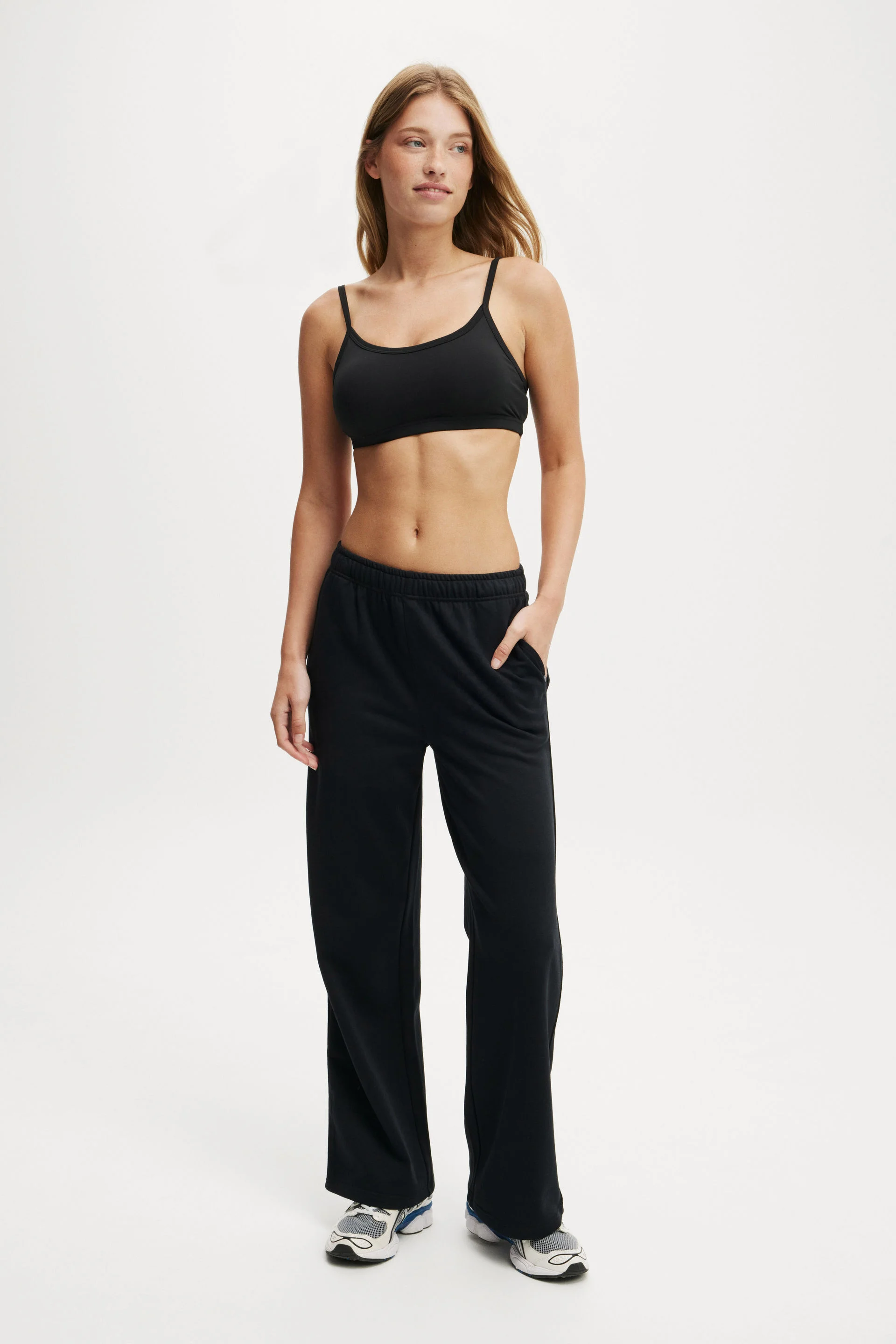 COTTON ON BODY Quần Thun Dài Nữ-Lightweight Fleece Straight Leg Sweatpant Asia Fit