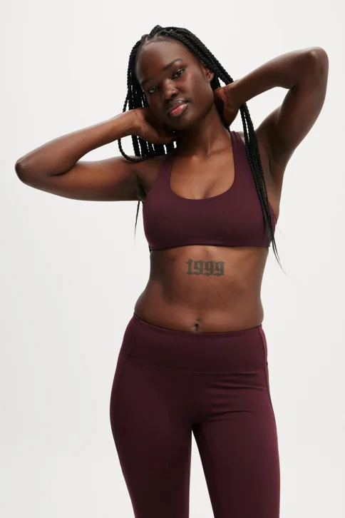 COTTON ON BODY Áo Bra Thể Thao Nữ-Ultra Soft Plunge Strappy Crop