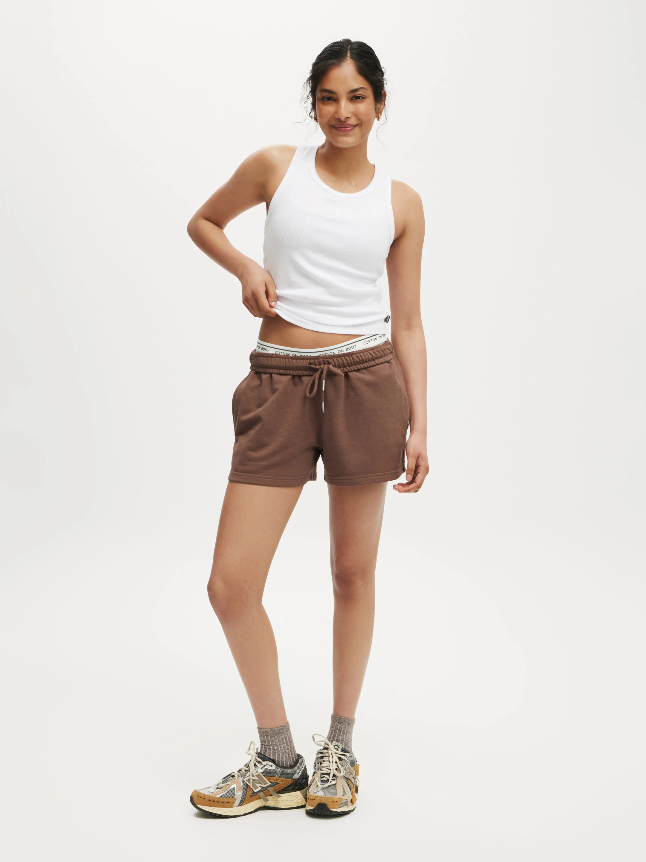 COTTON ON BODY Quần Thun Ngắn Thể Thao-Lightweight Fleece Gym Short