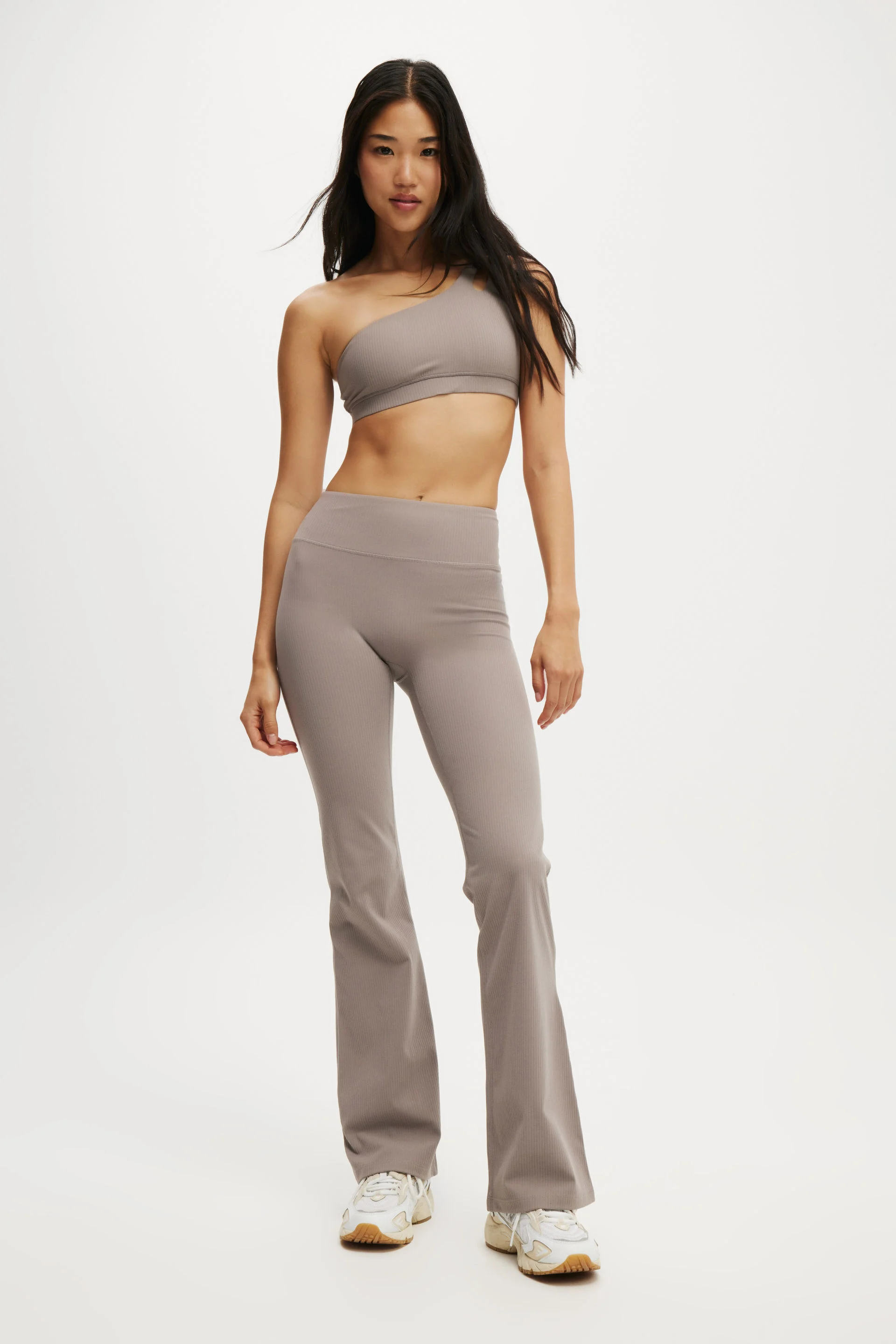 COTTON ON BODY Quần Thun Dài Ống Loe Nữ-Ultra Soft Rib Flare- Asia Fit