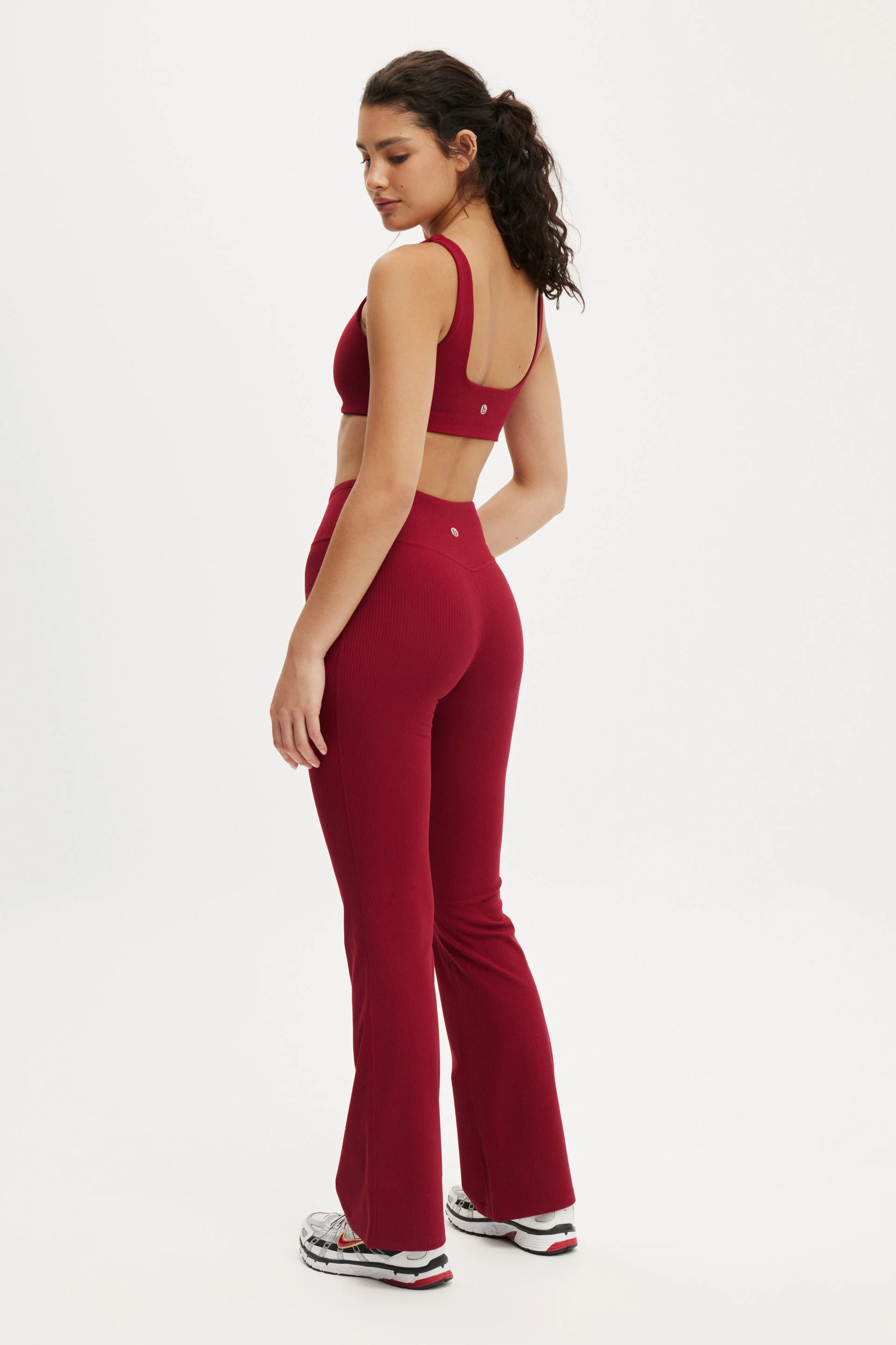 COTTON ON BODY Quần Thun Dài Ống Loe Nữ-Ultra Soft Rib Flare- Asia Fit