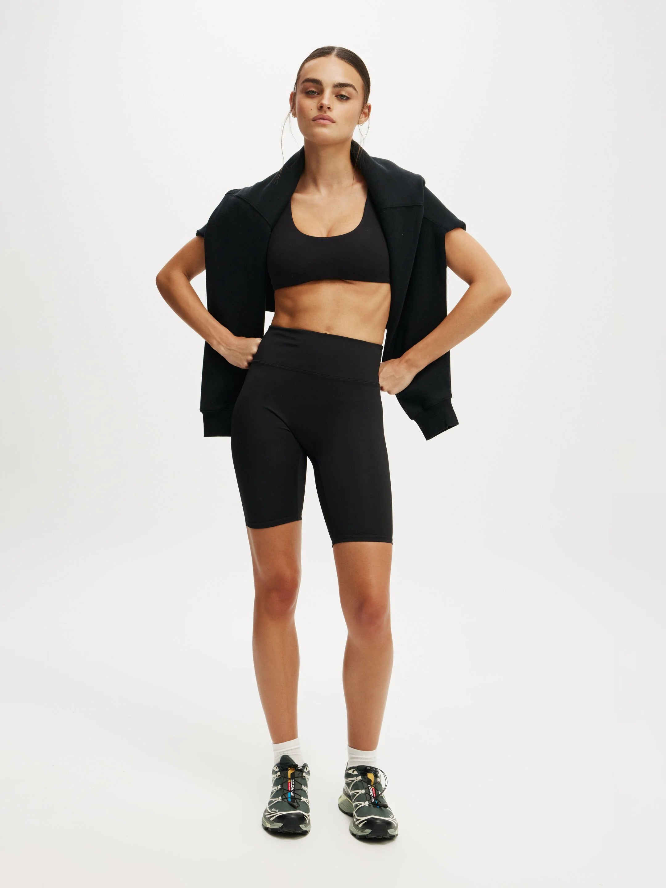 COTTON ON BODY Quần Thun Ngắn Thể Thao Nữ-Bondi Everyday Mid Length Bike Short
