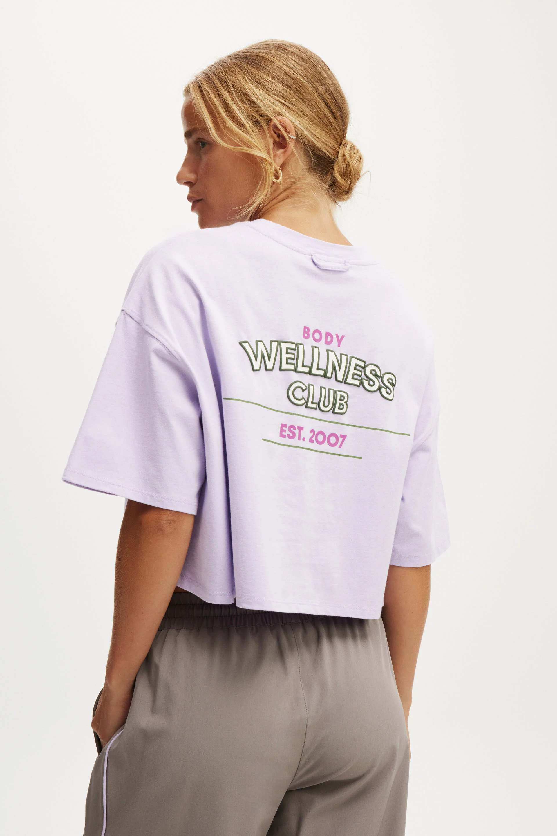 COTTON ON BODY Áo Thun Ngắn Tay Nữ-Active Cropped Graphic Tee