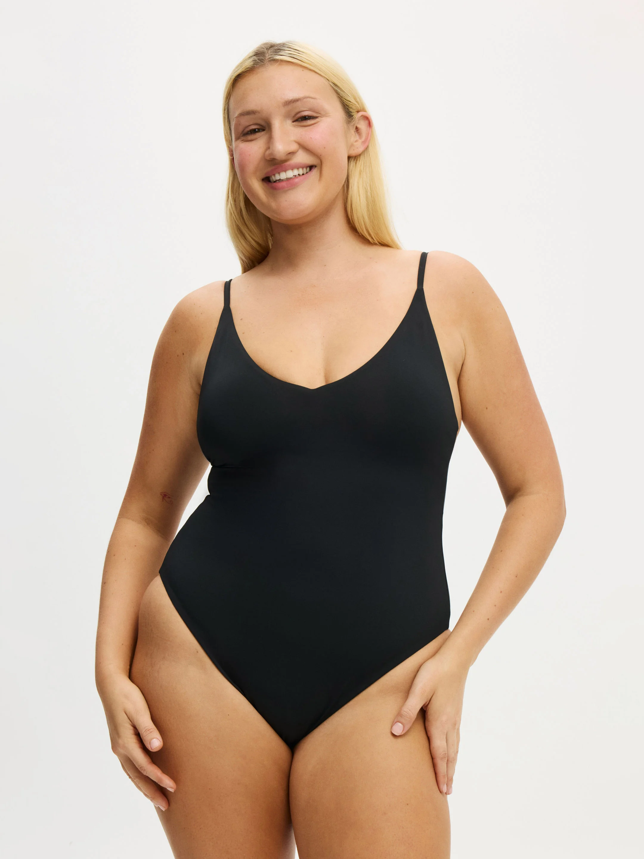 COTTON ON BODY Đồ Bơi Thun Một Mảnh Nữ-Thin Strap V Neck One Piece Ch