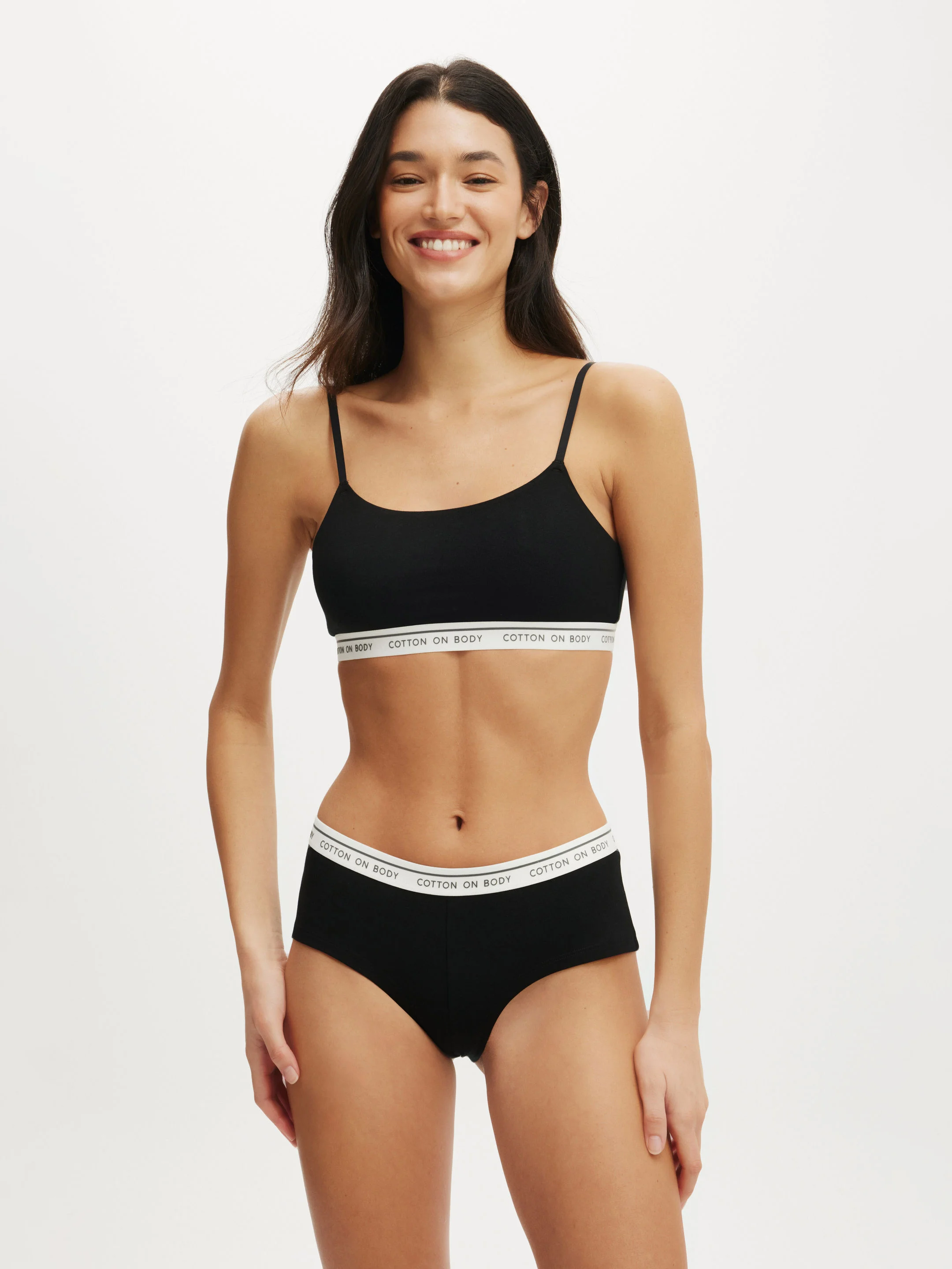 COTTON ON BODY Áo Bra Nữ - Branded Cotton Scoop Bralette