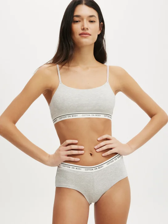 COTTON ON BODY Áo Bra Nữ - Branded Cotton Scoop Bralette