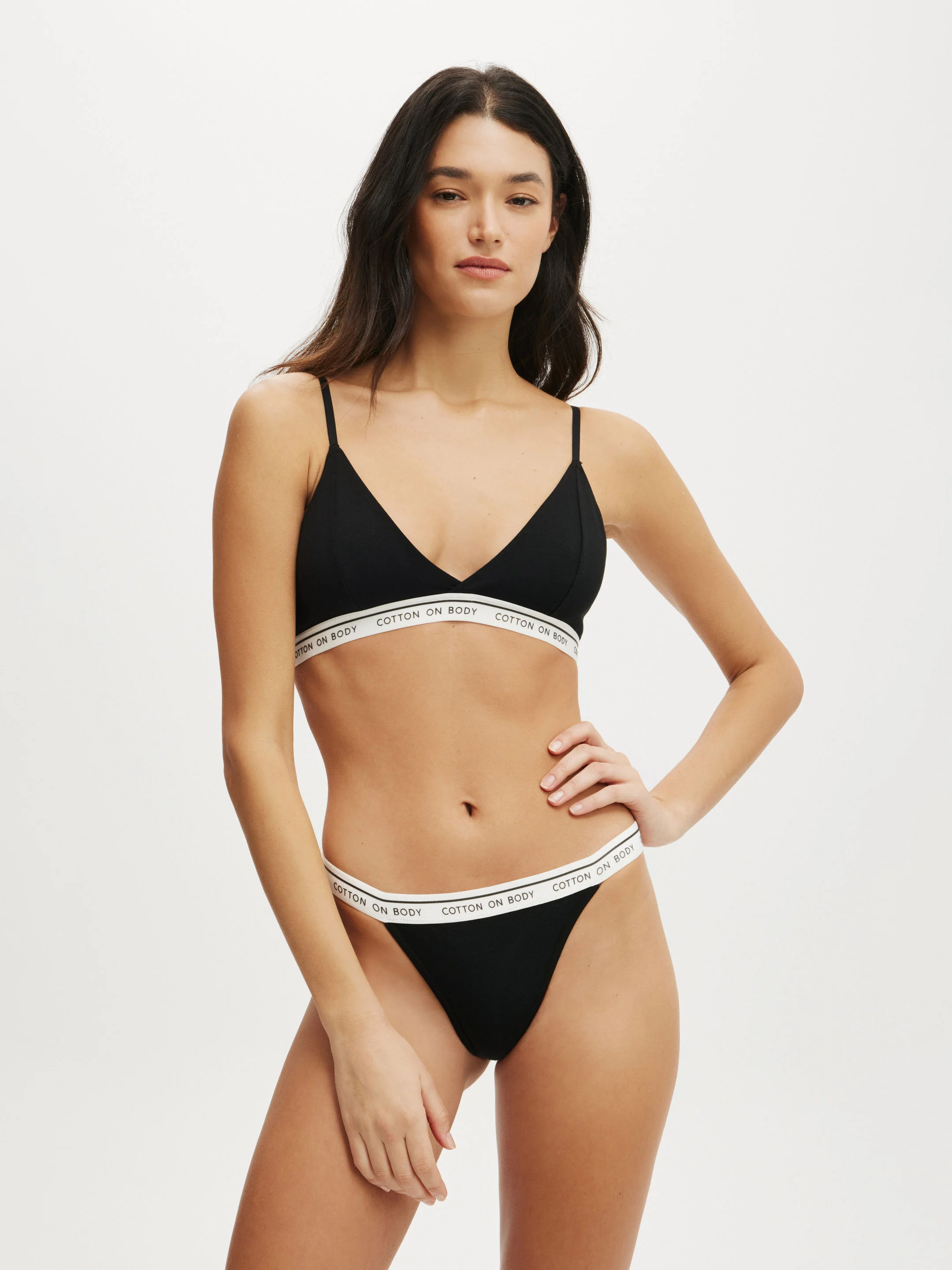 COTTON ON BODY Áo Bra Nữ - Branded Cotton Cross Over Bral