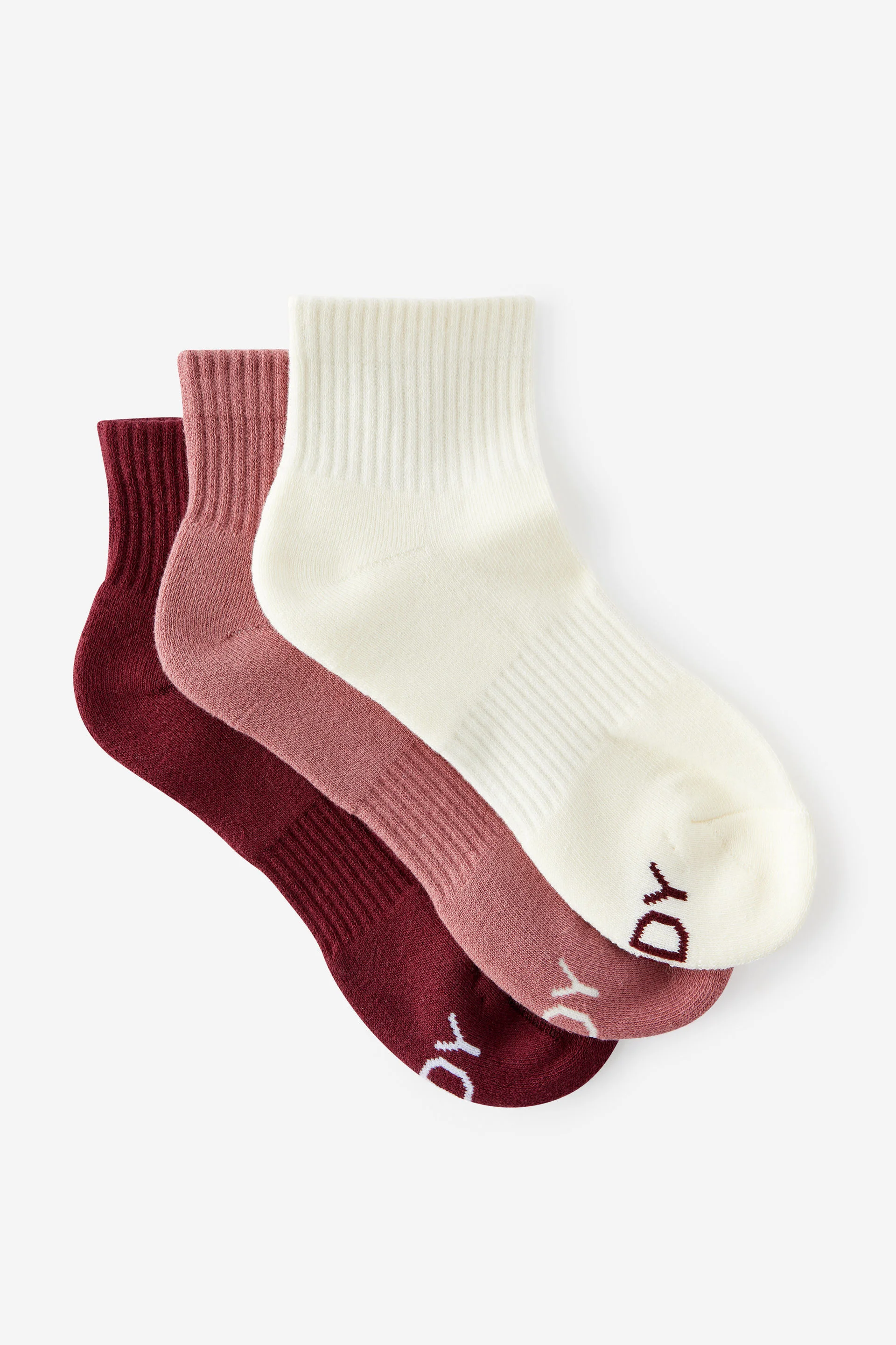 COTTON ON BODY Bộ 3 Vớ Dài Nữ - Body Qtr Crew Sock 3Pk