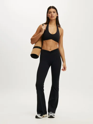 COTTON ON BODY Quần Thun Ống Loe Nữ - Ultra Soft Scrunch Front Flare