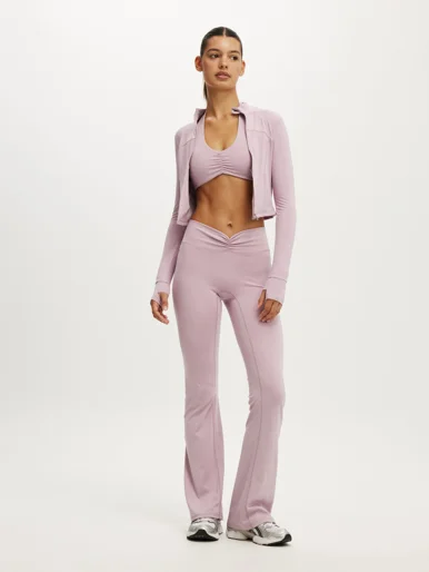 COTTON ON BODY Quần Thun Ống Loe Nữ - Ultra Soft Scrunch Front Flare