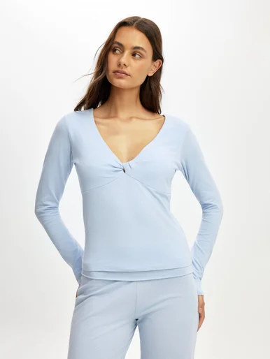 COTTON ON BODY Áo Thun Dài Tay Nữ - Dreamy Soft Twist Detail Top