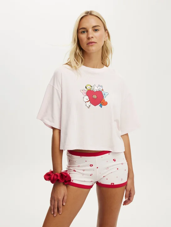 COTTON ON BODY Áo Thun Có Họa Tiết Nữ - Cropped Boxy Lounge Tee