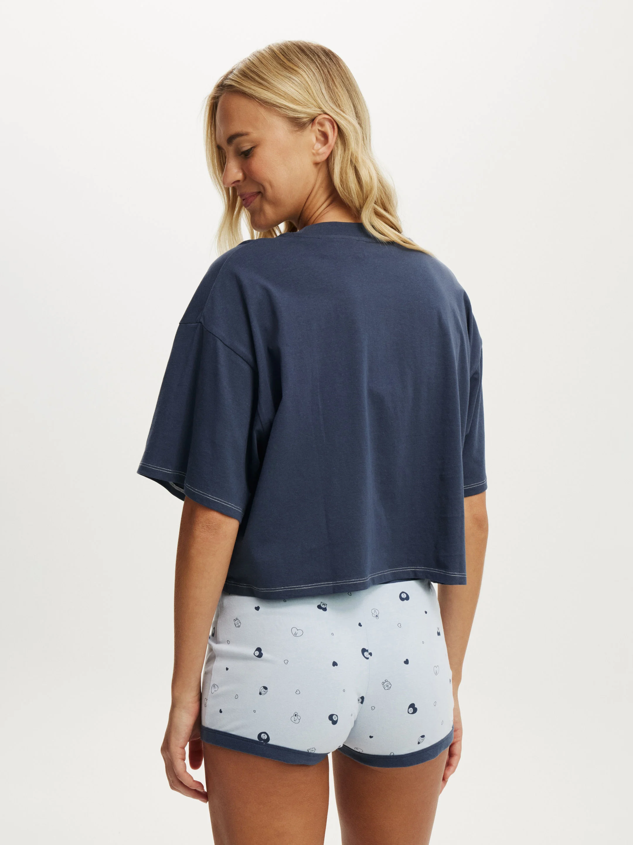 COTTON ON BODY Áo Thun Có Họa Tiết Nữ - Cropped Boxy Lounge Tee