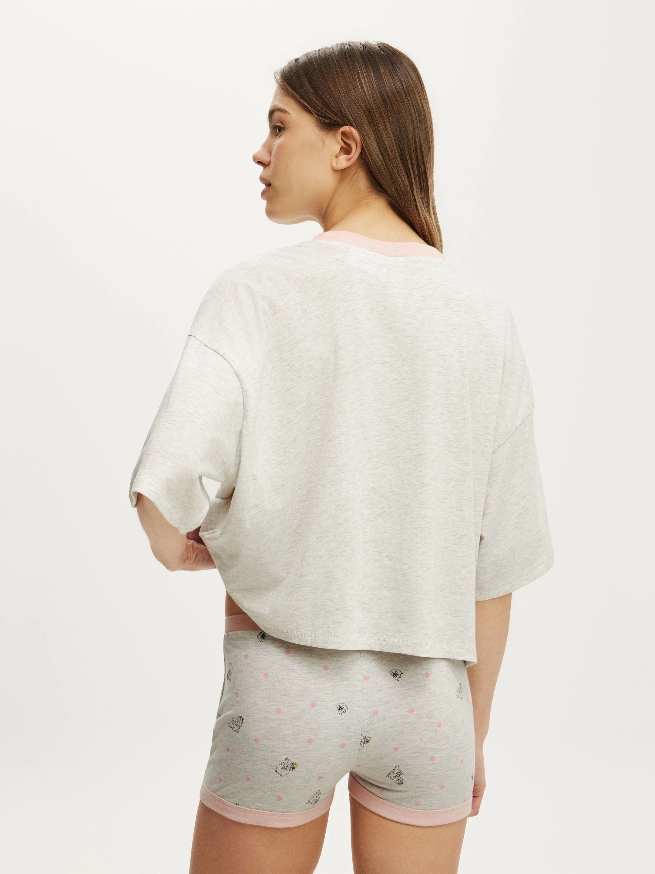 COTTON ON BODY Áo Thun Có Họa Tiết Nữ-Cropped Boxy Lounge Tee