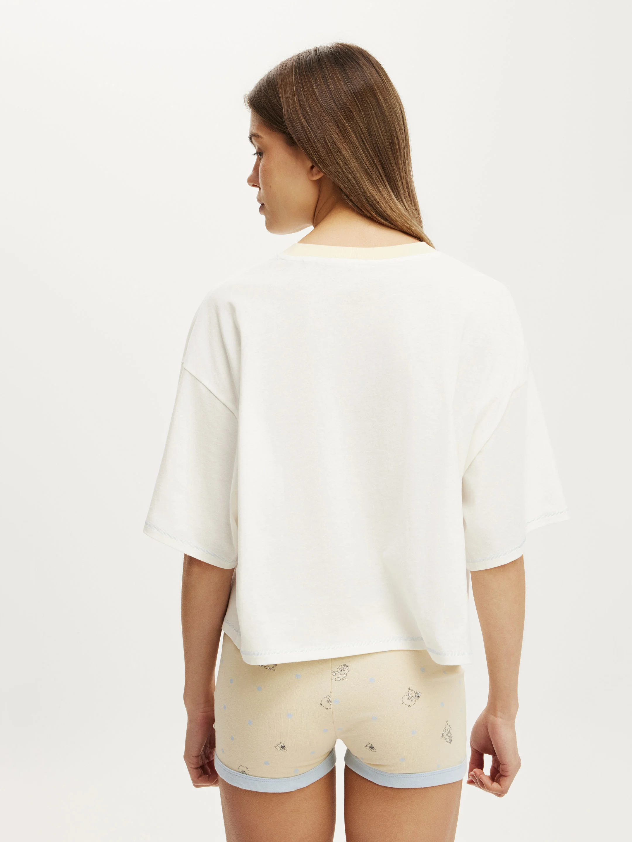 COTTON ON BODY Áo Thun Có Họa Tiết Nữ-Cropped Boxy Lounge Tee