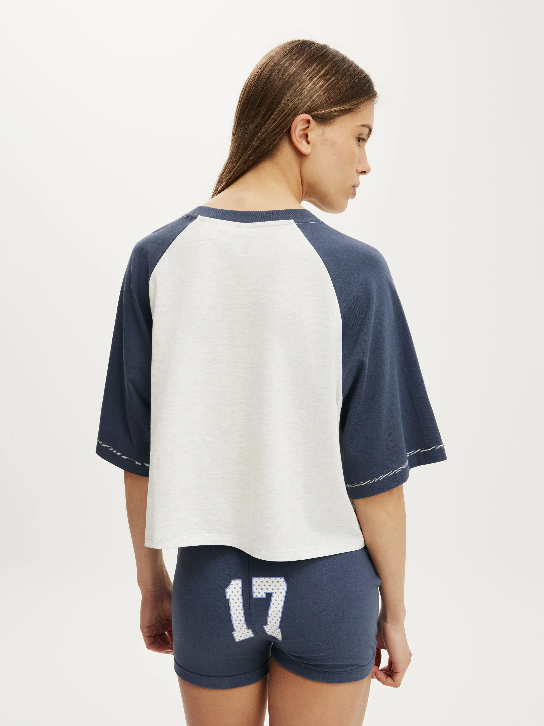 COTTON ON BODY Áo Thun Có Họa Tiết Nữ-Cropped Boxy Lounge Tee