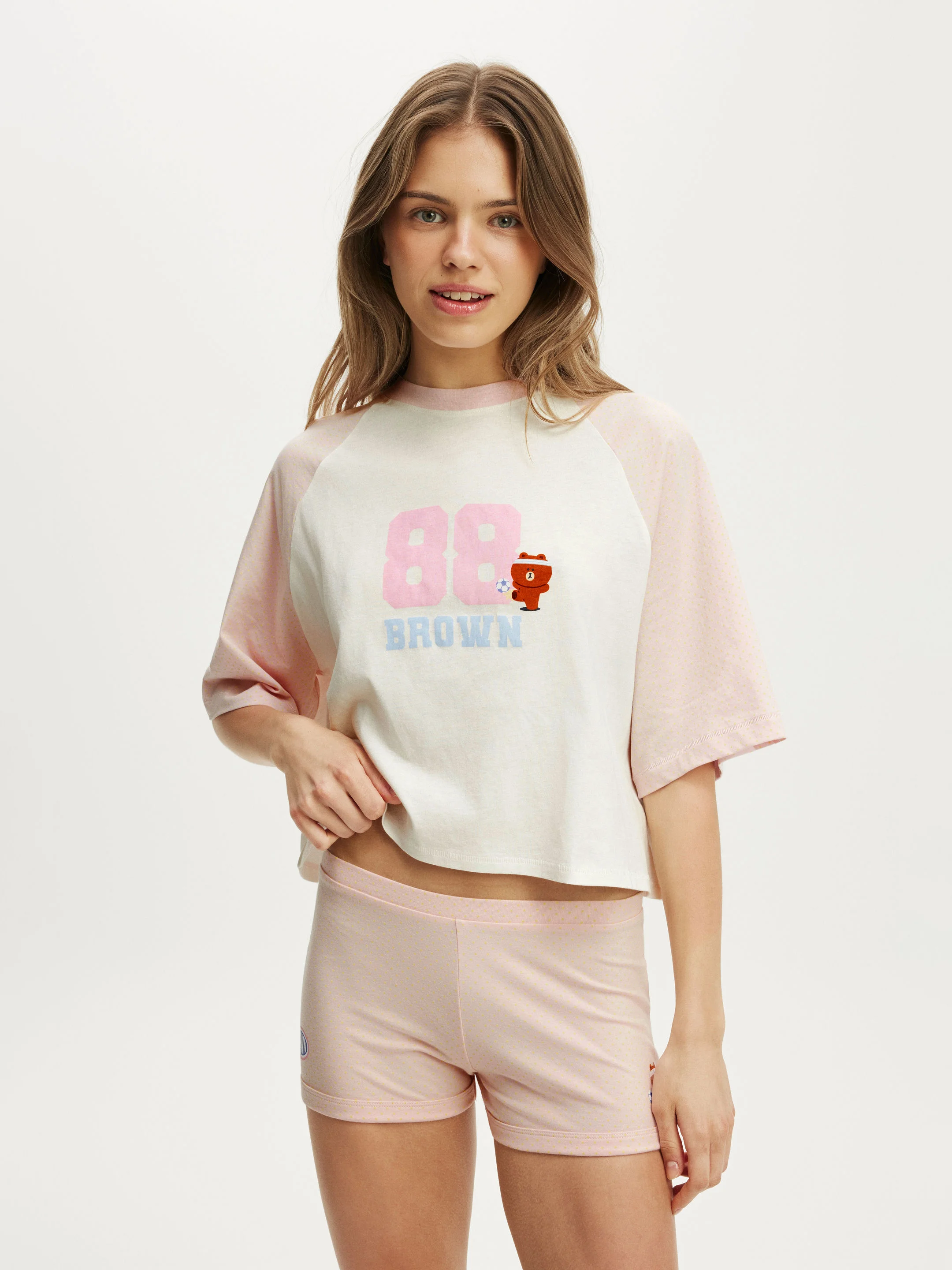 COTTON ON BODY Áo Thun Có Họa Tiết Nữ-Cropped Boxy Lounge Tee