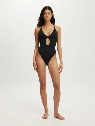 COTTON ON BODY Đồ Bơi Một Mảnh Nữ-Keyhole Strappy One Piece