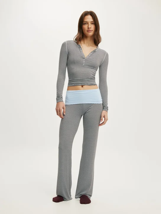 COTTON ON BODY Áo Thun Dài Tay Nữ - Airy Soft Lounge Henley