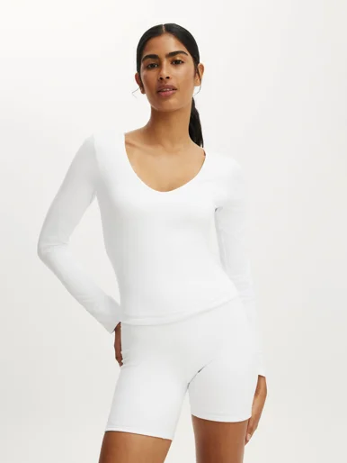 COTTON ON BODY Áo Thun Dài Tay Nữ - Ultra Soft Scoop Neck L/S
