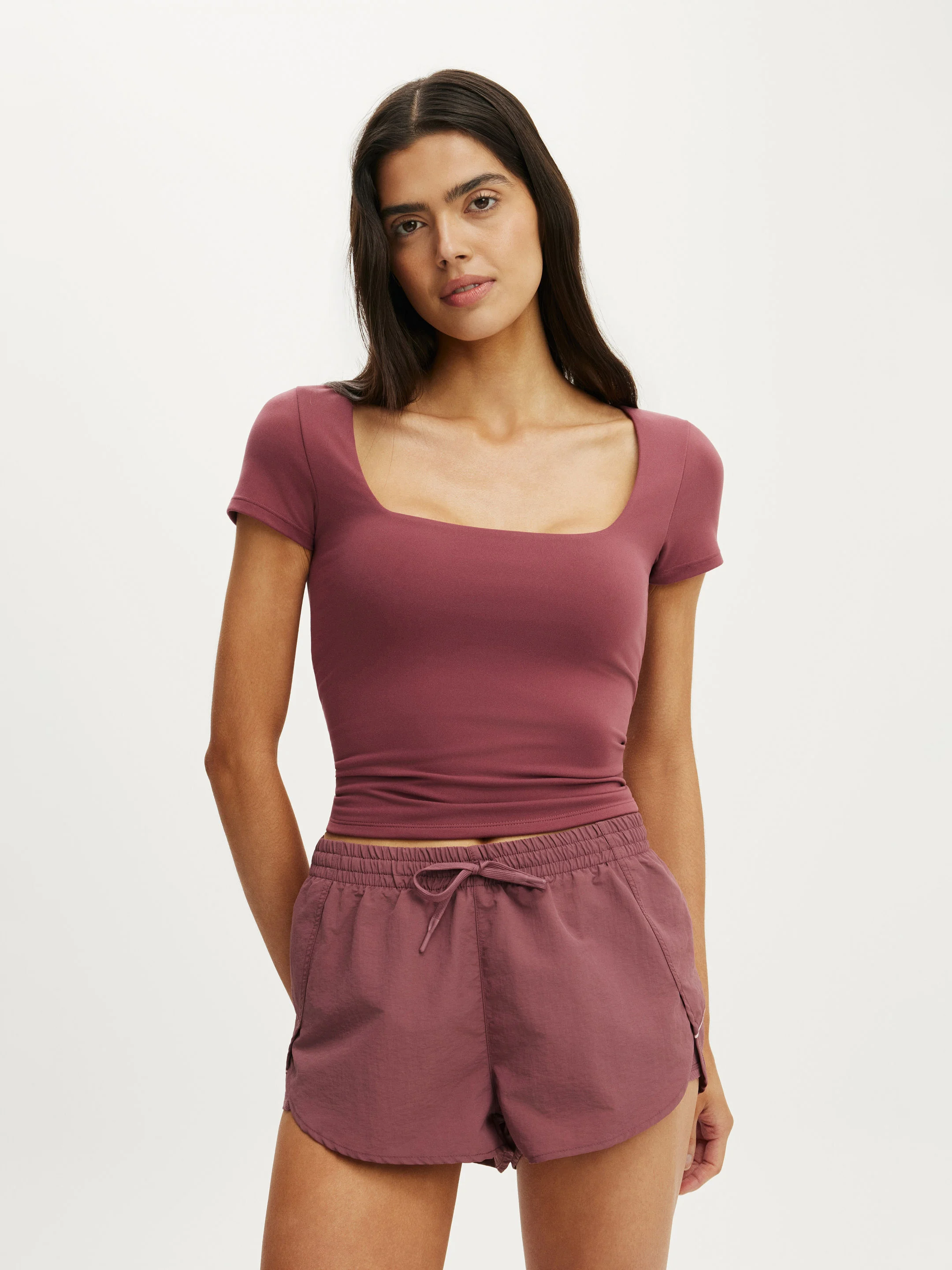 COTTON ON BODY Quần Thun Ngắn Nữ-Woven Dolphin Hem Micro Short