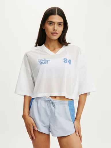 COTTON ON BODY Áo Thun Có Họa Tiết Nữ - Active Mesh Cropped Graphic