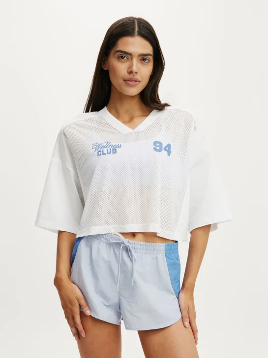 COTTON ON BODY Áo Thun Có Họa Tiết Nữ - Active Mesh Cropped Graphic