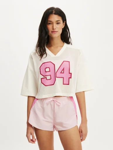 COTTON ON BODY Áo Thun Có Họa Tiết Nữ - Active Mesh Cropped Graphic