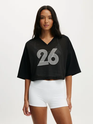 COTTON ON BODY Áo Thun Có Họa Tiết Nữ - Active Mesh Cropped Graphic
