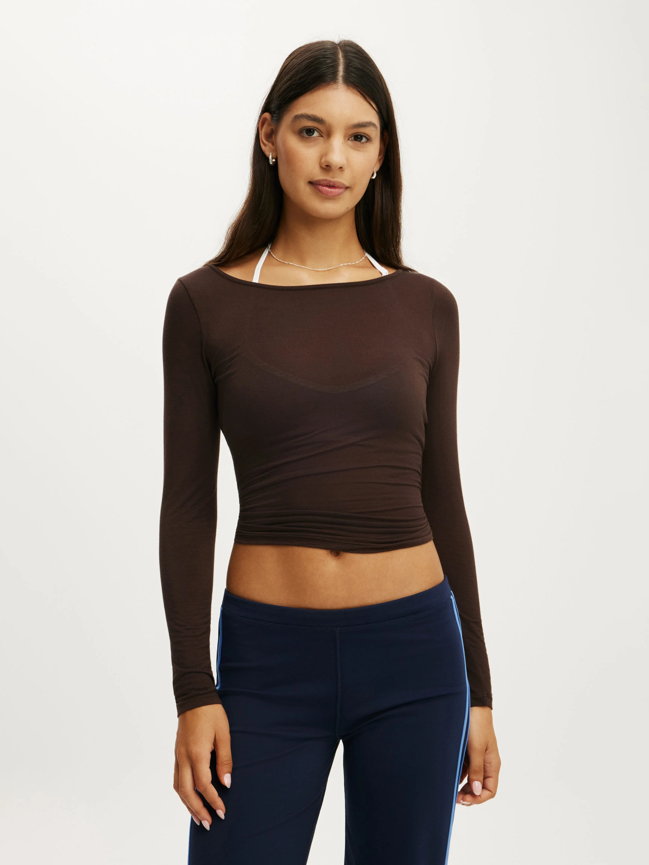 COTTON ON BODY Áo Thun Dài Tay Nữ - Active Sheer Boat Neck Ls