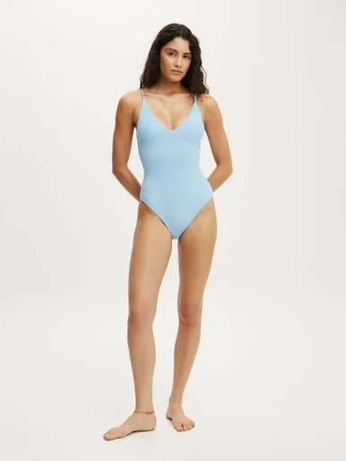 COTTON ON BODY Đồ Bơi Thun Nữ - Thin Strap V Neck One Piece