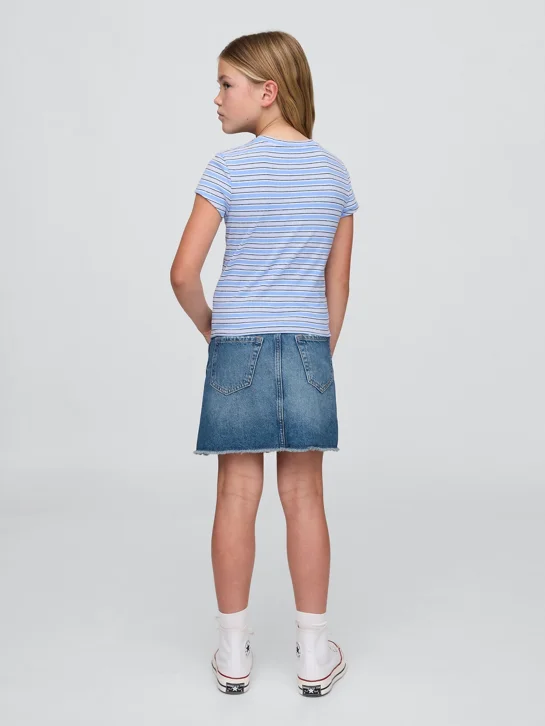GAP Chân Váy Jeans Bé Gái - High Rise Skirt