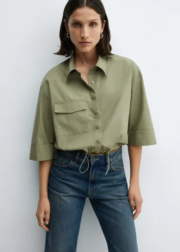 MANGO Áo Sơ Mi Nữ Puffer