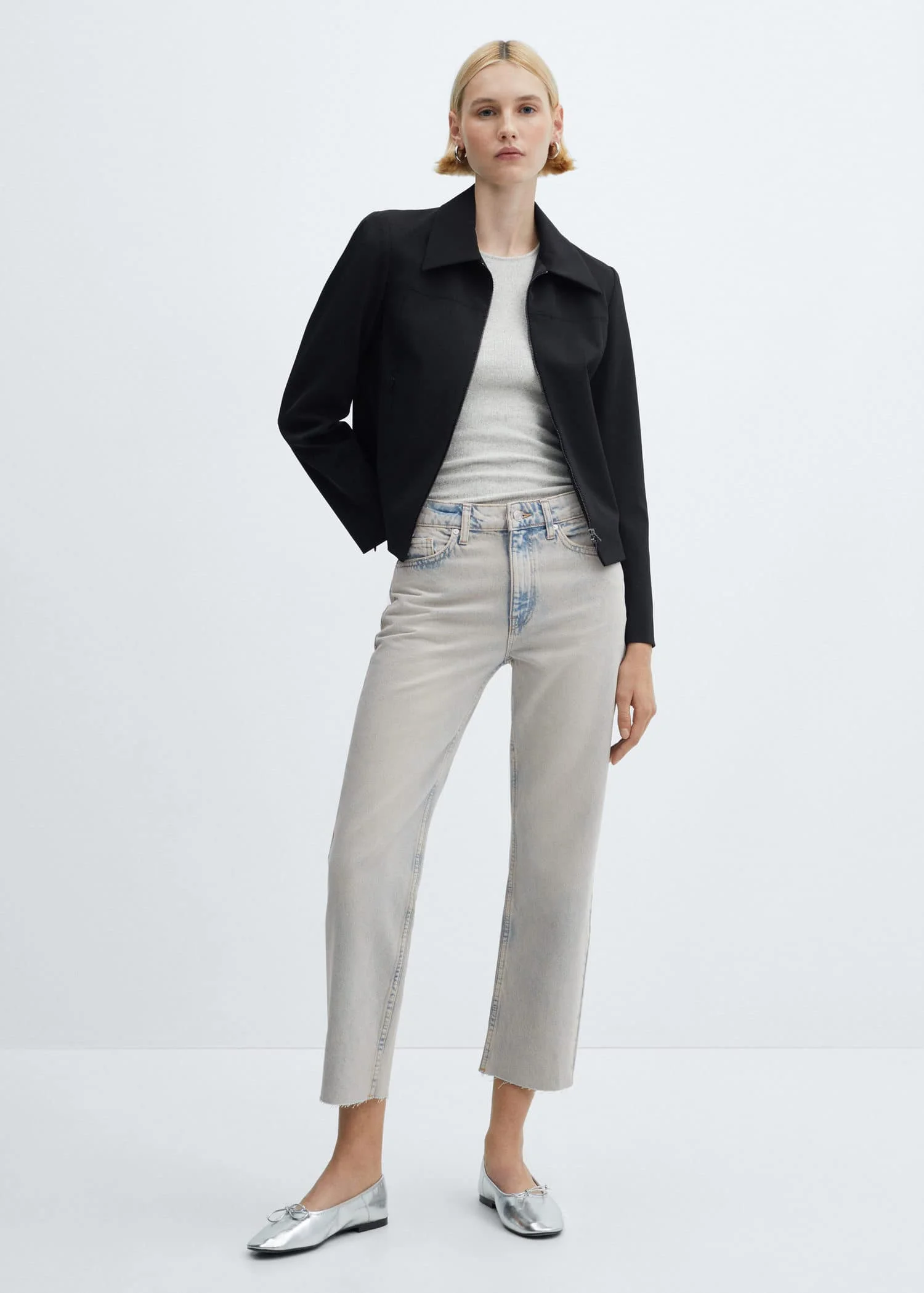 MANGO Quần Jeans Nữ Blanca