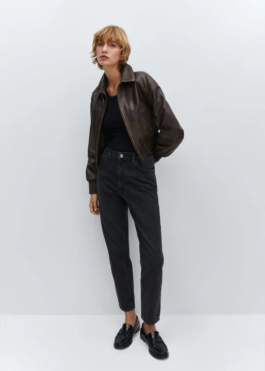 MANGO Quần Jeans Nữ Mom2000