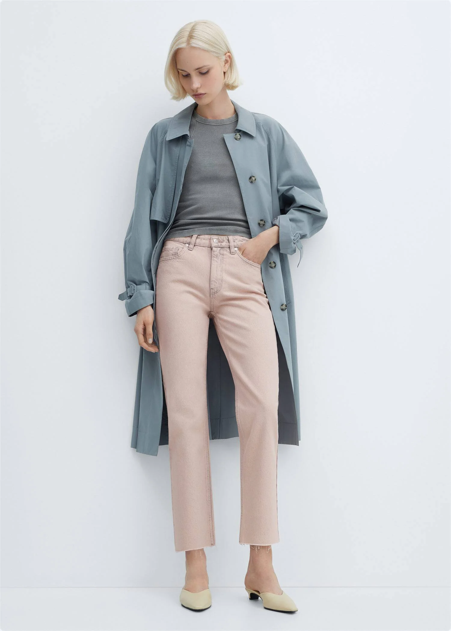 MANGO Quần Jeans Nữ Blanca