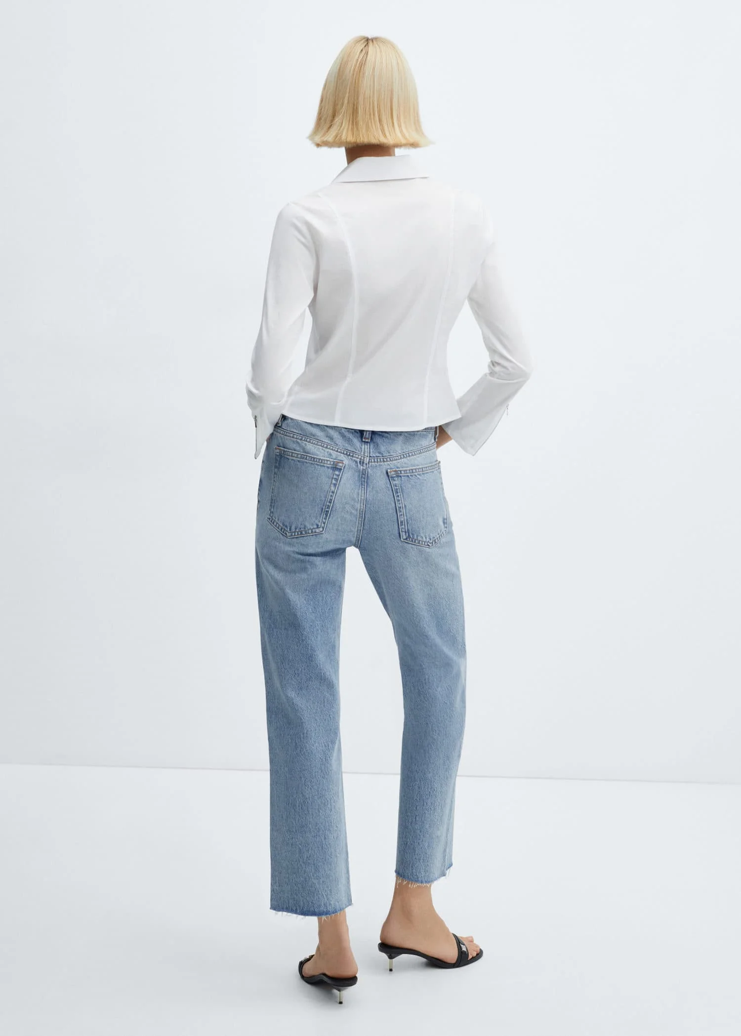 MANGO Quần Jeans Nữ Blanca